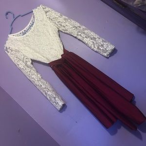 Lace top dress